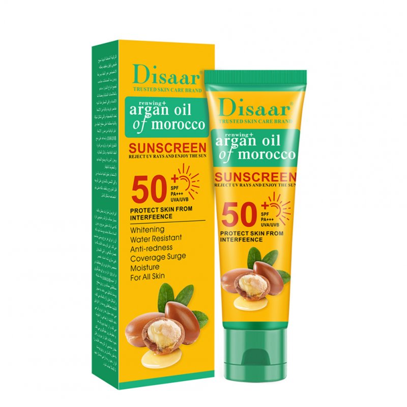 Spf50+  Sunscreen  Cream Facial Body Whitening Sunscreen Multi-effect Moisturizing Skin Care Sunscreen Cream 50ml argan oil