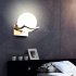Spherical Glass Wall Lamp Study Bedroom Bedside Aisle Creative Wall Light Without light bulb 