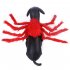 Spider Shape Clothes Pet Halloween Christmas Chest Back Strap Costume for Small Dogs Cats red M