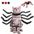 Spider Shape Clothes Pet Halloween Christmas Chest Back Strap Costume for Small Dogs Cats Black red L