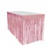 Spiral Tassel Table Skirt for Wedding Birthday Party Decoration Rose gold 275CMX high 75CM