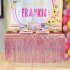 Spiral Tassel Table Skirt for Wedding Birthday Party Decoration Rose gold 275CMX high 75CM