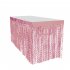 Spiral Tassel Table Skirt for Wedding Birthday Party Decoration Rose gold 275CMX high 75CM
