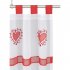 Splicing Embroidered Curtain High Density Terylene Yarn Drapes for Living Room Bedroom Balcony Red suspenders 140cm wide X 225cm high