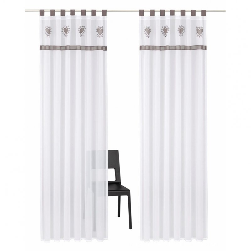 Splicing Embroidered Curtain High Density Terylene Yarn Drapes for Living Room Bedroom Balcony Gray suspenders_140cm wide X 225cm high