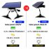 Split Led Solar Light With Remote Control Outdoor High Brightness Adjustable Waterproof Wall Lamp For Garden Street single remote control  warm 