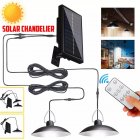 Split Led Solar Light With Remote Control Outdoor High Brightness Adjustable Waterproof Wall Lamp For Garden Street double remote control (warm)