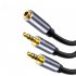 Splitter Headphone Cable for Computer 3 5mm Female to 2 Male 3 5mm Mic Audio Connector Female to Dual Male 3 5 AUX Audio Adapter