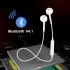 Sport Bluetooth compatible  Stereo  Earbuds With Mic S6 Neck mounted Wireless Earphone Music Headset Compatible For Iphone Samsung Xiaomi black OPP bag  earphon