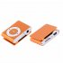 Sport Clip type Mini Mp3 Player Stereo Music Speaker Usb Charging Cable 3 5mm Headphones Supports Tf Cards Orange
