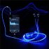 Sport Glow Stereo LED Flash Light Earphone Earbud Headset for Phones  Flat blue