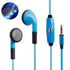 Sport Glow Stereo LED Flash Light <span style='color:#F7840C'>Earphone</span> Earbud Headset for Phones Flat blue