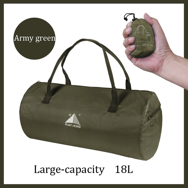 Sport Training Gym Bag Wearable foldable travel bag Waterproof bags Outdoor Sporting Tote sport bag ArmyGreen_18 inches