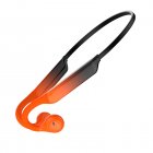 Sports Bluetooth-compatible Headset Gradient Color Ear-mounted Bone Conduction Noise Cancelling Headphones K9 orange gradient