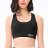 Sports Bra For Women Padded Support Criss Cross Strappy High Impact Quick drying Bras For Yoga Exercise Athletic black L  57 5 62 5kg 