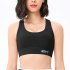Sports Bra For Women Padded Support Criss Cross Strappy High Impact Quick drying Bras For Yoga Exercise Athletic black L  57 5 62 5kg 