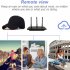 Sports Camera Baseball Cap Hands Free Sporting Action Camera Full HD 1080P Video Shooting Wearable M3 White