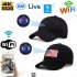 Sports Camera Baseball Cap Hands Free Sporting Action Camera 1080P Smart Cap with Camera M8 Black Flag Hat