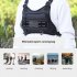 Sports Chest Bag With Built In Phone Holder Water Resistant Lightweight Front Running Vest Bag Rig Pouch Vest For Outdoor Workouts Cycling Hiking black 5 inch