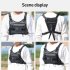 Sports Chest Bag With Built In Phone Holder Water Resistant Lightweight Front Running Vest Bag Rig Pouch Vest For Outdoor Workouts Cycling Hiking black 5 inch