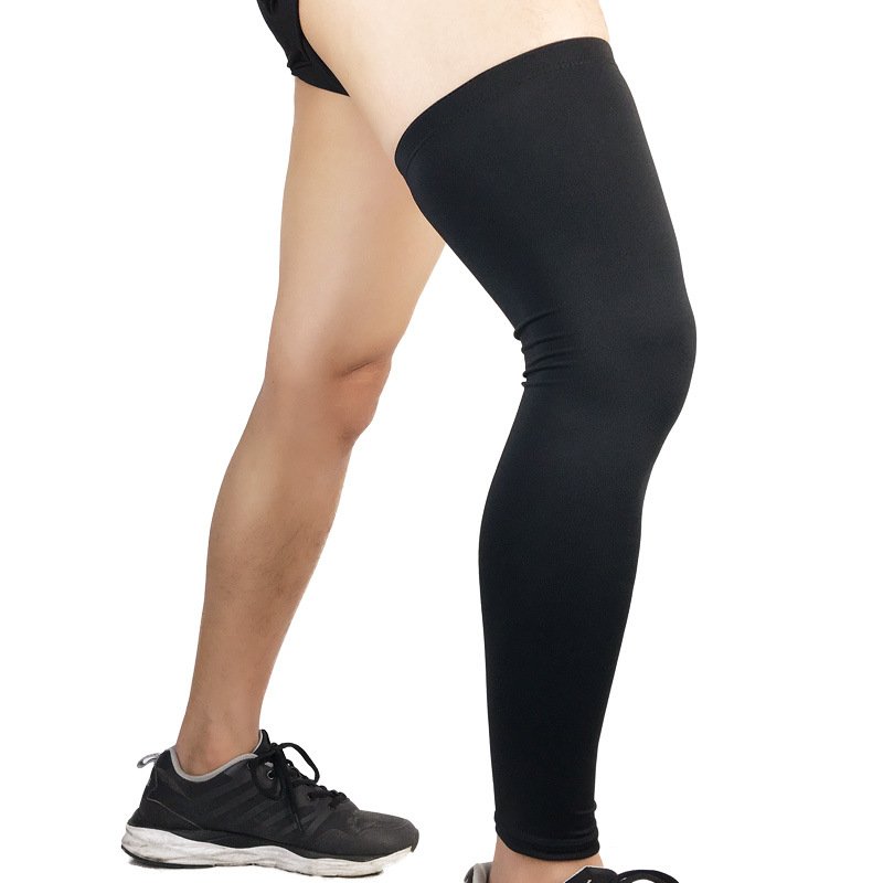 Sports Knee Pad Anti-slip Warm Compression Leg Sleeve Protector for Basketball Football Sports 1PC Black 1PC XL