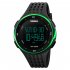 Sports Men s  Big Dial Multifunctional Waterproof Digital Watch Green