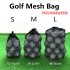 Sports Mesh Net Bag Black Nylon golf bags Golf Tennis 16 32 56 Ball Carrying Drawstring Pouch Storage bag Medium size can hold 24 32 balls   price does not incl