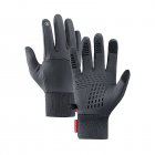 Sports Winter Cycling Gloves Touch Screen Function Water Resistant Windproof Warm Anti-Slip Plush-lined Full Finger Gloves