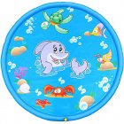 Sprinkler Pad For Kids Dogs Summer Sprinkler Play Mat Outdoor Lawn Beach Game Mat For Gifts 67inch/170cm blue dolphin