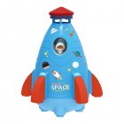 Sprinkler Rocket Toys For Kids Outdoor Yard Water Pressure Powered Liftoff 360-Degree Rotation Water Toys For Boys Girls Gifts blue