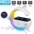 Spy Camera Hidden Wifi Camera with Wireless Charger Bluetooth Speaker 1080p App RC Motion Detection M2301 Black