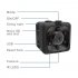 Sq11 Hd 1080p Mini Camera 6 Leds Night Vision Wide View Built in Mic Portable Camera red
