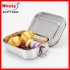 Square 304 Stainless Steel Preservation Lunch Box with Silicone Sealing Ring Leak Proof Food Container Bento Box  Single layer