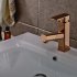 Square Copper Faucet with Pure Copper Yellow Color Restroom Bathroom Kitchen Equipment