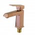 Square Copper Faucet with Pure Copper Yellow Color Restroom Bathroom Kitchen Equipment