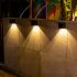 Square Led Solar Wall Lights 2 Modes 2800 3000k 24 26lm Ip65 Waterproof Outdoor Automatic Night Lamp   warm light   colorful light 