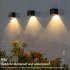 Square Led Solar Wall Lights 2 Modes 2800 3000k 24 26lm Ip65 Waterproof Outdoor Automatic Night Lamp   warm light   colorful light 
