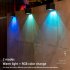 Square Led Solar Wall Lights 2 Modes 2800 3000k 24 26lm Ip65 Waterproof Outdoor Automatic Night Lamp   warm light   colorful light 