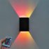 Square Led Wall Lights Aisle Corridor Dimmable Multicolor Up Down Lamp With Infrared Remote Control RGB with remote control White