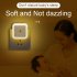 Square Plug In Night Light With Light Sensors Baby Nursery Night Lights For Bathroom Bedroom Hallway Stairs  6 x 6cm  warm light 4pcs