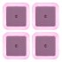 Square Plug In Night Light With Light Sensors Baby Nursery Night Lights For Bathroom Bedroom Hallway Stairs  6 x 6cm  pink 4pcs