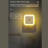 Square Plug In Night Light With Light Sensors Baby Nursery Night Lights For Bathroom Bedroom Hallway Stairs  6 x 6cm  pink 4pcs