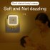 Square Plug In Night Light With Light Sensors Baby Nursery Night Lights For Bathroom Bedroom Hallway Stairs  6 x 6cm  pink 4pcs