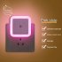 Square Plug In Night Light With Light Sensors Baby Nursery Night Lights For Bathroom Bedroom Hallway Stairs  6 x 6cm  pink 4pcs