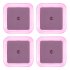 Square Plug In Night Light With Light Sensors Baby Nursery Night Lights For Bathroom Bedroom Hallway Stairs  6 x 6cm  pink 4pcs