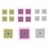 Square Plug In Night Light With Light Sensors Baby Nursery Night Lights For Bathroom Bedroom Hallway Stairs  6 x 6cm  pink 4pcs