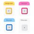 Square Plug In Night Light With Light Sensors Baby Nursery Night Lights For Bathroom Bedroom Hallway Stairs  6 x 6cm  pink 4pcs