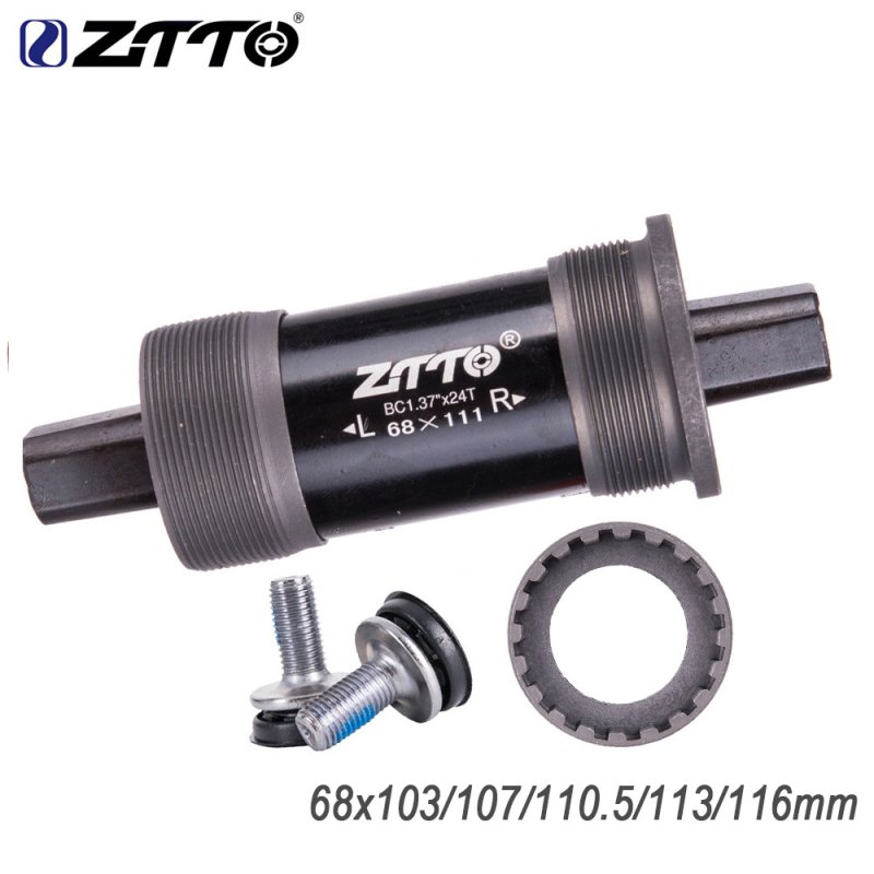 Square Taper Bottom Bracket Two Hole  68*110.5 113 118 121.5 with Waterproof Screw 113L
