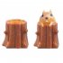 Squeeze  Rubber  Squirrel  Cup  Toy Relieve Stress Tree Stump Cute Miniature Telescopic Pen Holder Toy As shown