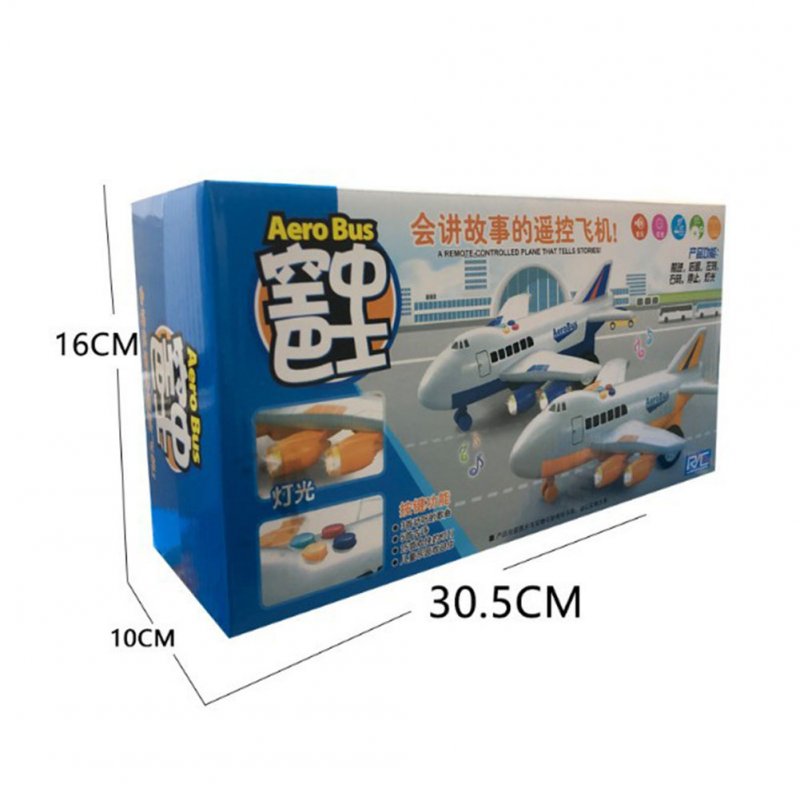 RC Four-channel Large Plane Story-telling Steering Wheel Remote Control Plane for Kids Gift Random Color 